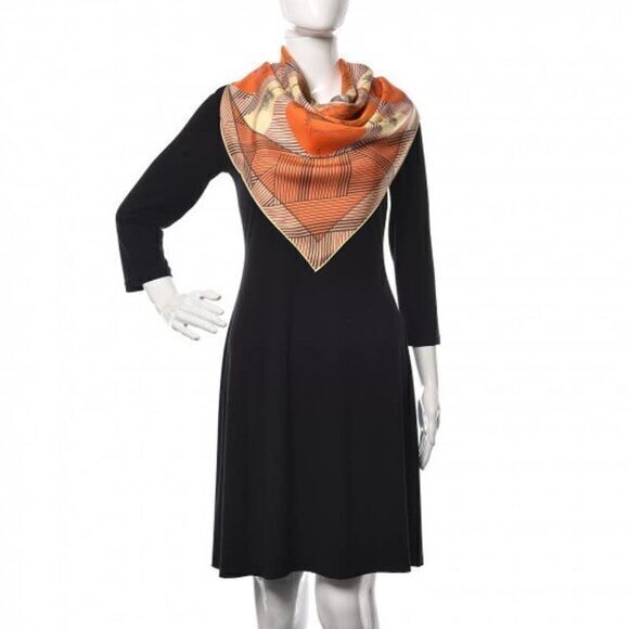 HERMÈS NWT Jeu Des Omnibus Remix Silk Orange Scarf - Picture 1 of 11